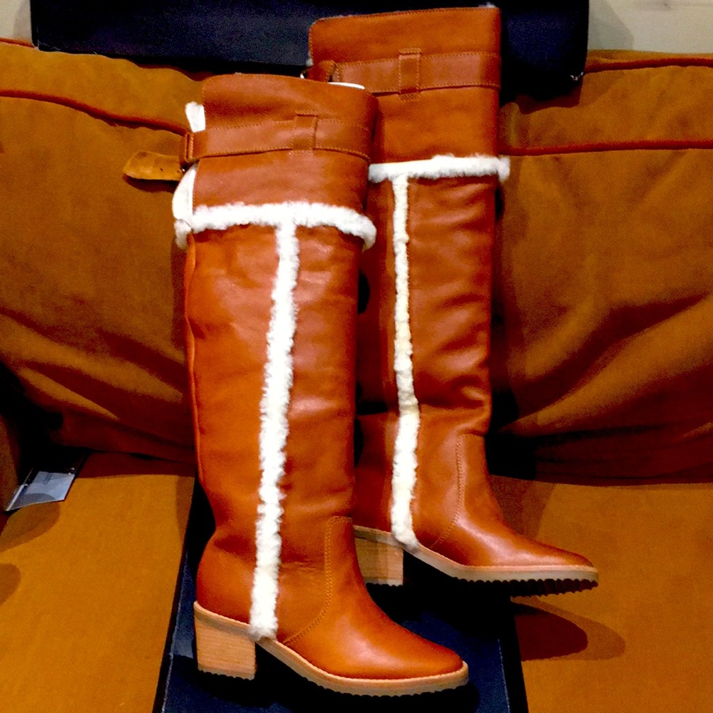 NWOB Michael Kors over the knee or roll down brown boots